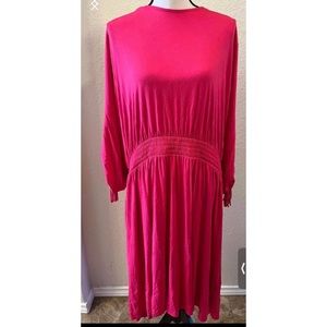 Pink plus ladies dress